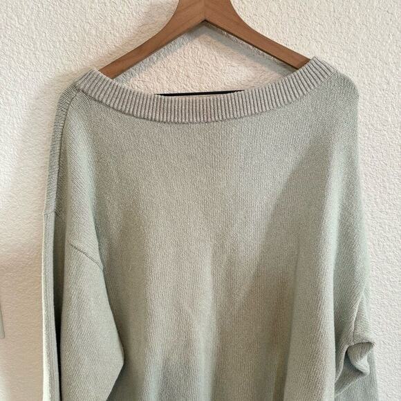 Free People Women's Large Street Fair Tunic Sweater in Lime Green Combo - Picture 10 of 13